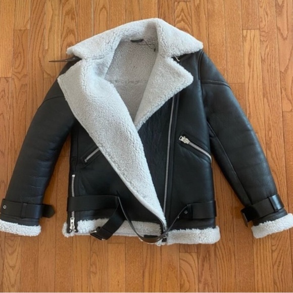 All Saints Hawley Shearling Jacket - Picture 5 of 5